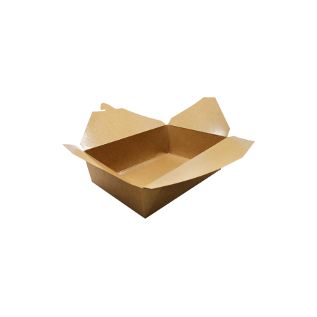 76 OZ / 3  KRAFT PAPER TO GO CONTAINERS, 7.8" X 5.5" X 2.4" (200)