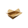 76 OZ / 3  KRAFT PAPER TO GO CONTAINERS, 7.8" X 5.5" X 2.4" (200)