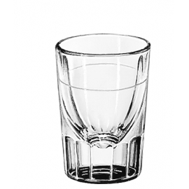 LIBBEY 5127/S0710, WHISKEY / SHOT, 1.5 OZ, FLUTED, LINED AT 3/4 OZ - 12 PER